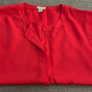 Red J Crew blouse ❤️